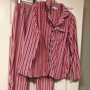 Candy cane fleece PJs